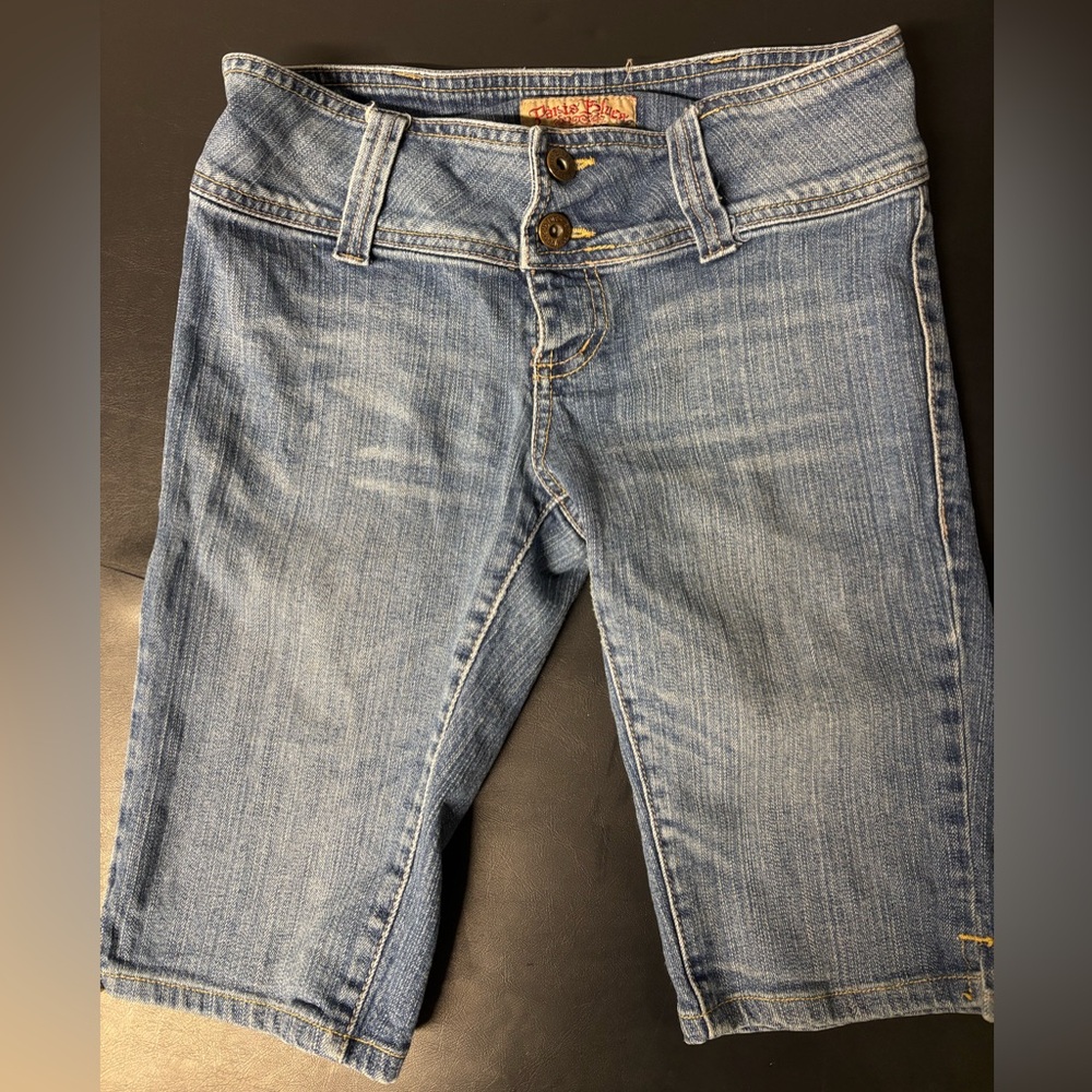 Blue Denim Jeans with Double Button